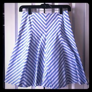 Ann Taylor Blue & white A line skirt